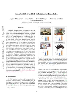 Simple but Effective: CLIP Embeddings for Embodied AI