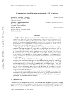 Constraint-based Diversification of JOP Gadgets