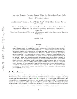 Learning Robust Output Control Barrier Functions from Safe Expert
  Demonstrations