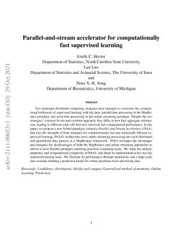 Parallel-and-stream accelerator for computationally fast supervised
  learning