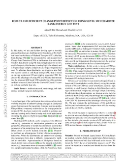 Robust and efficient change point detection using novel multivariate
  rank-energy GoF test