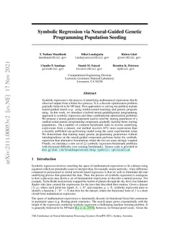 Symbolic Regression via Neural-Guided Genetic Programming Population
  Seeding