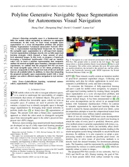 Polyline Generative Navigable Space Segmentation for Autonomous Visual
  Navigation