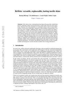 ReSkin: versatile, replaceable, lasting tactile skins