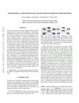Longitudinal Analysis of Mask and No-Mask on Child Face Recognition