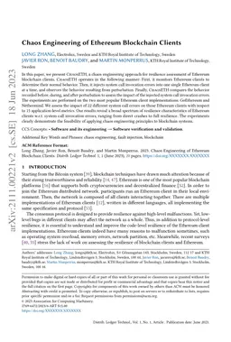 Chaos Engineering of Ethereum Blockchain Clients