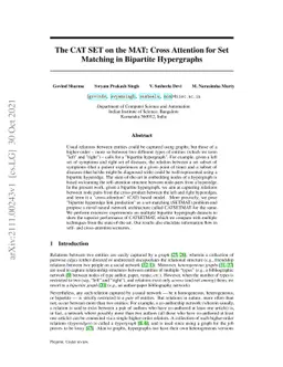 The CAT SET on the MAT: Cross Attention for Set Matching in Bipartite
  Hypergraphs