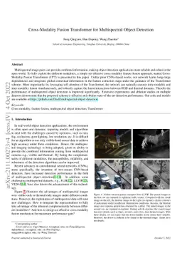 Cross-Modality Fusion Transformer for Multispectral Object Detection