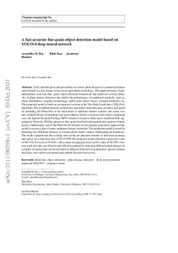 A fast accurate fine-grain object detection model based on YOLOv4 deep
  neural network