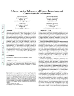A Survey on the Robustness of Feature Importance and Counterfactual
  Explanations