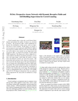 PANet: Perspective-Aware Network with Dynamic Receptive Fields and
  Self-Distilling Supervision for Crowd Counting