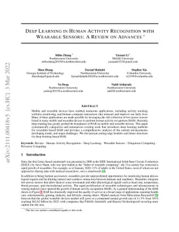 Deep Learning in Human Activity Recognition with Wearable Sensors: A
  Review on Advances