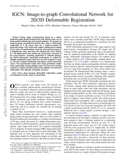 IGCN: Image-to-graph Convolutional Network for 2D/3D Deformable
  Registration