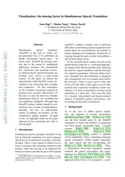 Visualization: the missing factor in Simultaneous Speech Translation