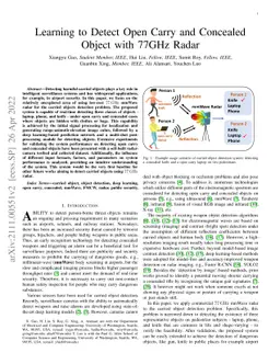 Learning to Detect Open Carry and Concealed Object with 77GHz Radar