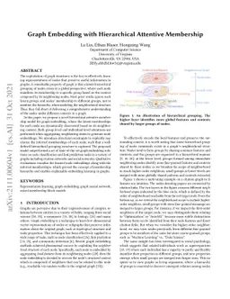 Graph Embedding with Hierarchical Attentive Membership