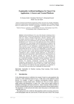 Explainable Artificial Intelligence for Smart City Application: A Secure
  and Trusted Platform