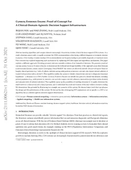 Clinical Evidence Engine: Proof-of-Concept For A
  Clinical-Domain-Agnostic Decision Support Infrastructure