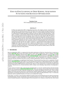 End-to-End Learning of Deep Kernel Acquisition Functions for Bayesian
  Optimization