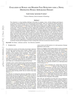 Evaluation of Human and Machine Face Detection using a Novel Distinctive
  Human Appearance Dataset