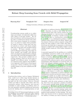 Robust Deep Learning from Crowds with Belief Propagation