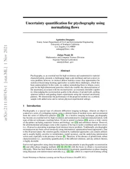 Uncertainty quantification for ptychography using normalizing flows
