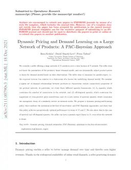 Dynamic Pricing and Demand Learning on a Large Network of Products: A
  PAC-Bayesian Approach