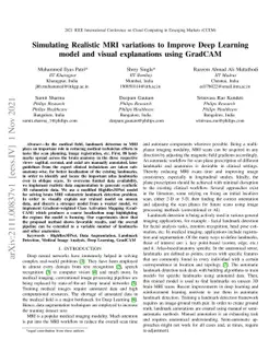 Simulating Realistic MRI variations to Improve Deep Learning model and
  visual explanations using GradCAM