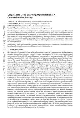 Large-Scale Deep Learning Optimizations: A Comprehensive Survey