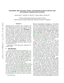 MEmoBERT: Pre-training Model with Prompt-based Learning for Multimodal
  Emotion Recognition