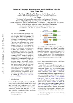 Enhanced Language Representation with Label Knowledge for Span
  Extraction