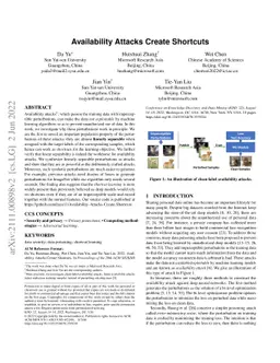 Availability Attacks Create Shortcuts