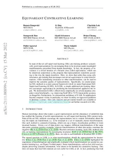Equivariant Contrastive Learning