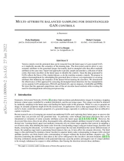 Multi-Attribute Balanced Sampling for Disentangled GAN Controls