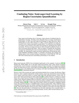 Combating Noise: Semi-supervised Learning by Region Uncertainty
  Quantification