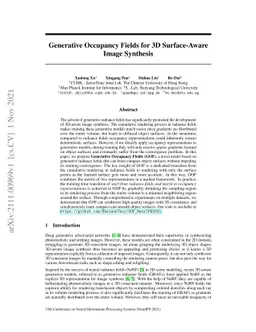 Generative Occupancy Fields for 3D Surface-Aware Image Synthesis