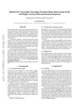 RefineGAN: Universally Generating Waveform Better than Ground Truth with
  Highly Accurate Pitch and Intensity Responses
