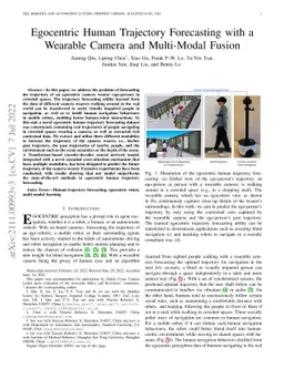 Egocentric Human Trajectory Forecasting with a Wearable Camera and
  Multi-Modal Fusion