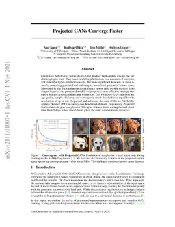Projected GANs Converge Faster