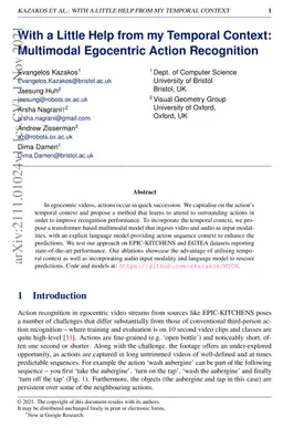 With a Little Help from my Temporal Context: Multimodal Egocentric
  Action Recognition