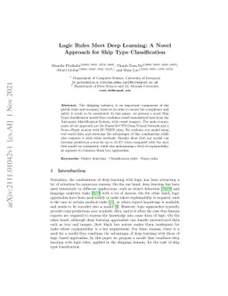 Logic Rules Meet Deep Learning: A Novel Approach for Ship Type
  Classification