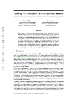 Learning to Assimilate in Chaotic Dynamical Systems