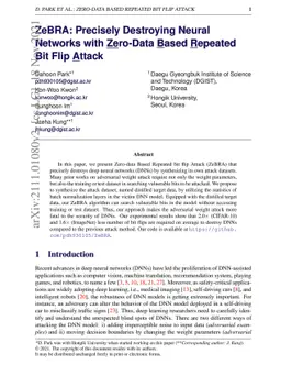 ZeBRA: Precisely Destroying Neural Networks with Zero-Data Based
  Repeated Bit Flip Attack