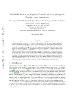 NOTMAD: Estimating Bayesian Networks with Sample-Specific Structures and
  Parameters
