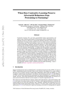 When Does Contrastive Learning Preserve Adversarial Robustness from
  Pretraining to Finetuning?