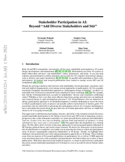 Stakeholder Participation in AI: Beyond "Add Diverse Stakeholders and
  Stir"