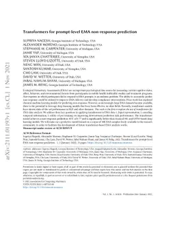 Transformers for prompt-level EMA non-response prediction