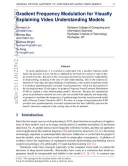 Gradient Frequency Modulation for Visually Explaining Video
  Understanding Models