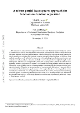 A robust partial least squares approach for function-on-function
  regression