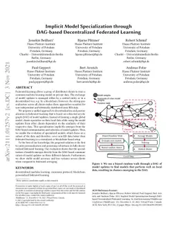 Implicit Model Specialization through DAG-based Decentralized Federated
  Learning